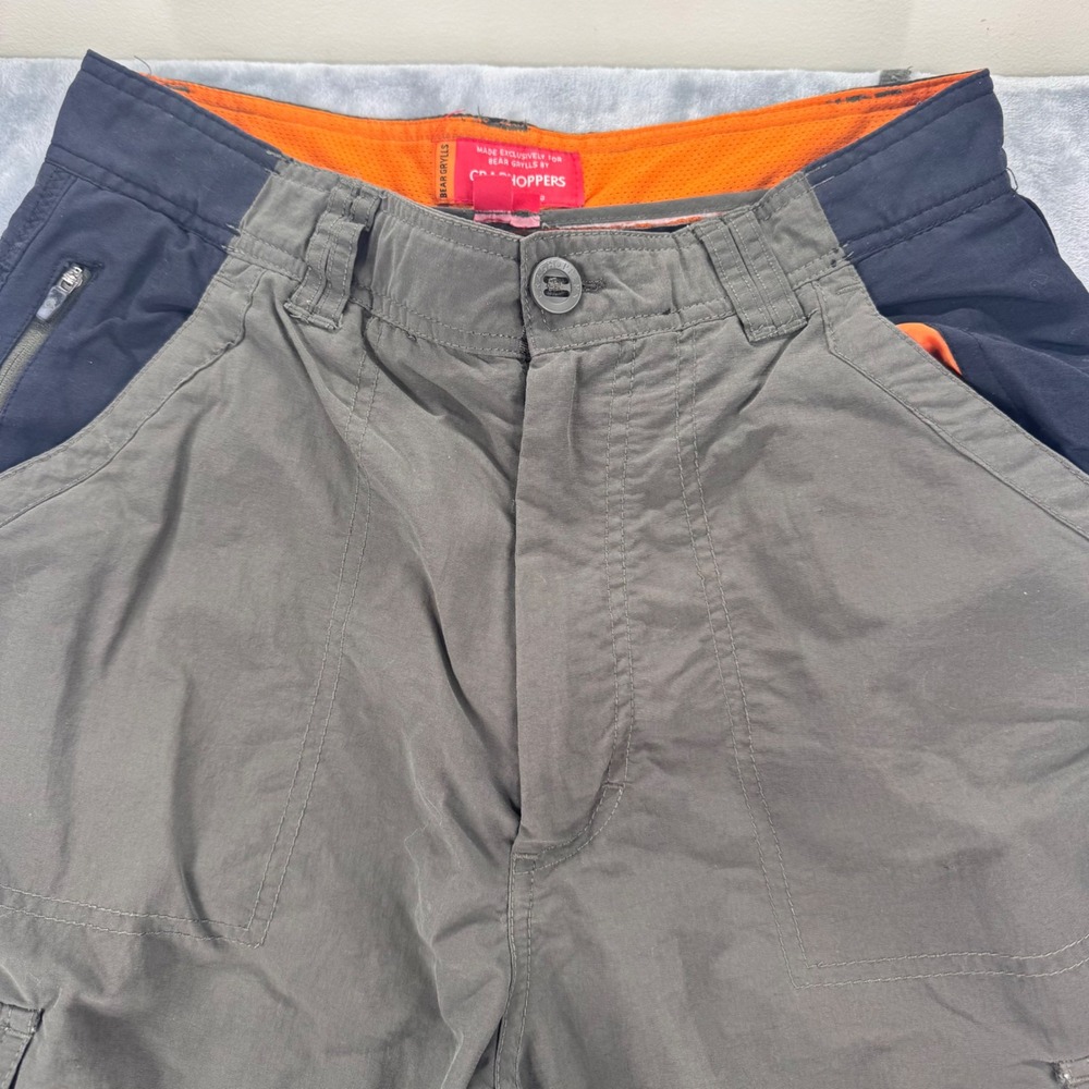 Bear Grylls Craghoppers Mens Cargo Pants Zip Pockets Outdoor Khaki L